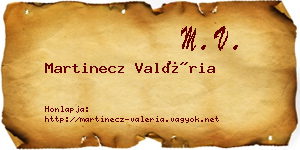 Martinecz Valéria névjegykártya