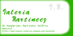 valeria martinecz business card
